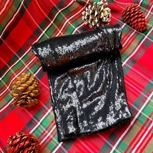 INC Black Sequin pull on pants SIZE M